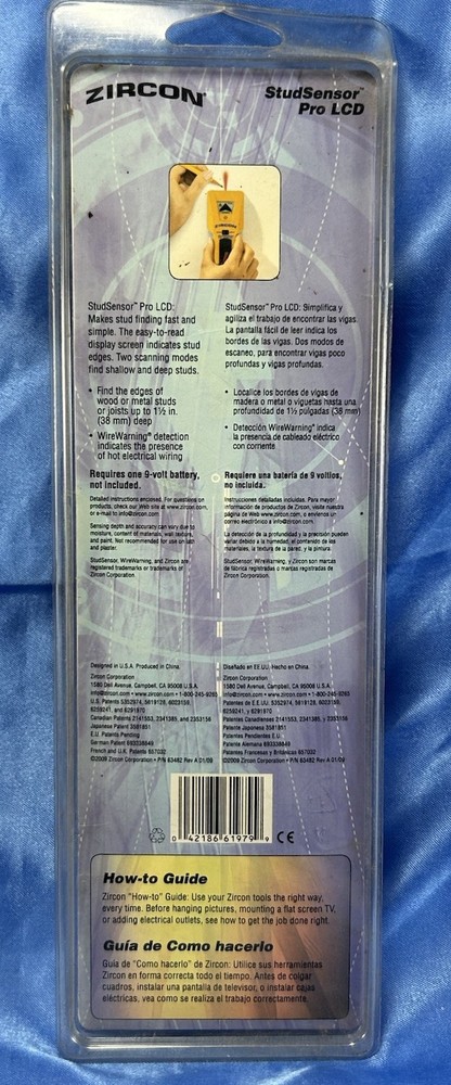 Zircon Stud Sensor Pro LCD Display Used Tested & Works