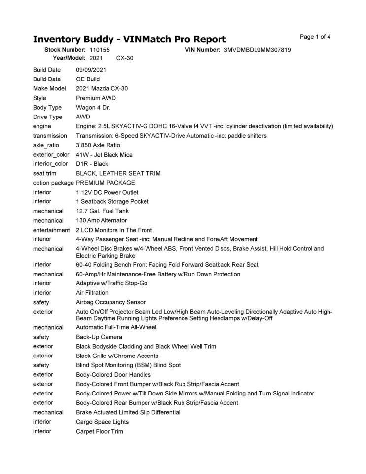 Camera/Projector Front View Camera Windshield Mounted Fits 19-23 MAZDA 3