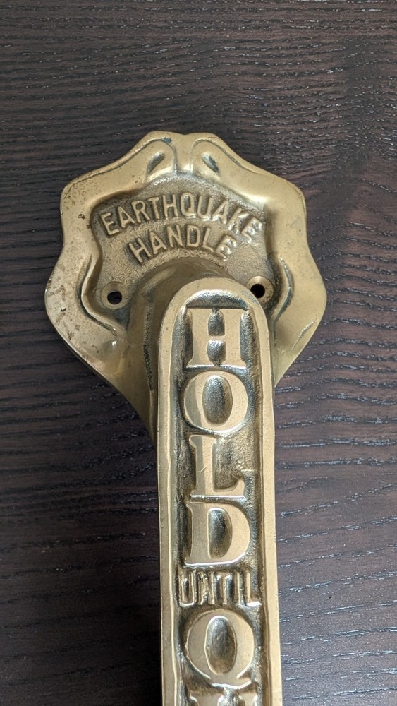 Solid Brass Earthquake Handles Hold Until Quake Stops