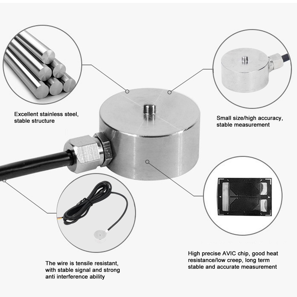 Mini Button Load Cell High Accuracy IP65 Compression Force Sensor Popular