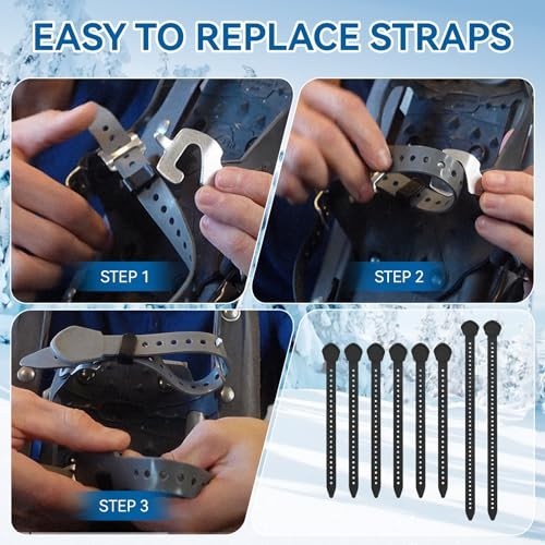 Replacement Snowshoe Straps for MSR Bindings - 6x12 & 2x18, Compatible with Dena