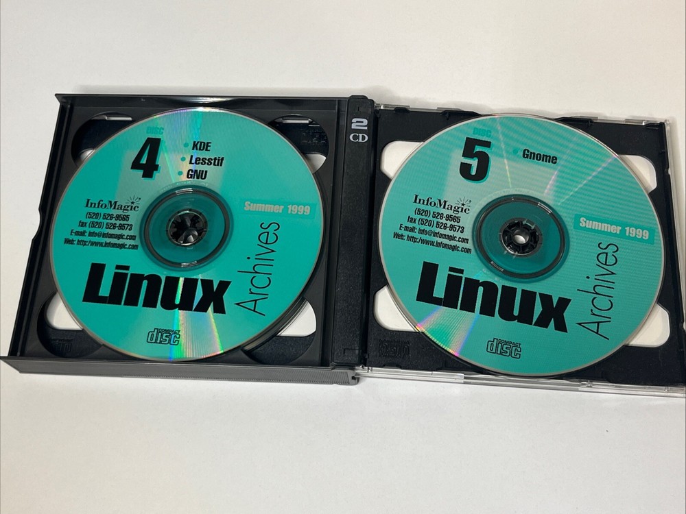 InfoMagic 6-CD Linux Archive Summer 1999 Tools & Software PC CD-ROM