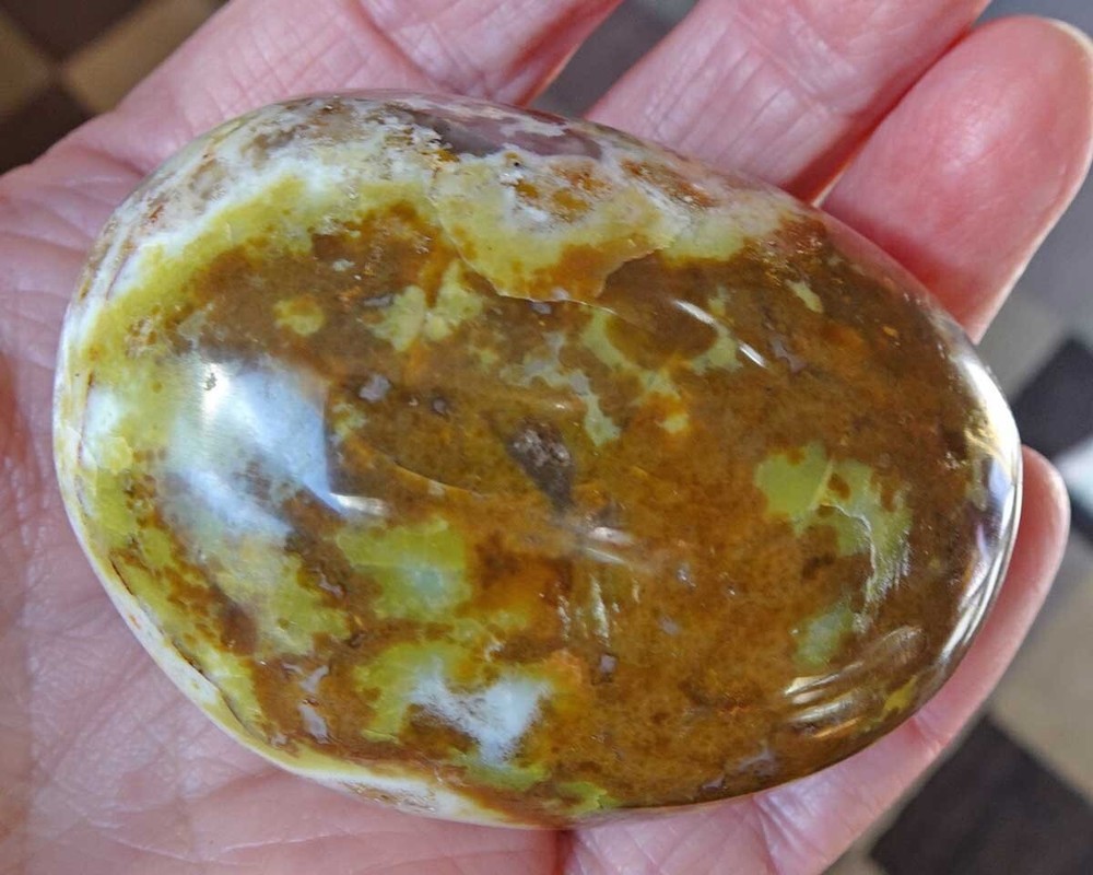 Multi-colored Opal Palmstone - Madagascar sc748g