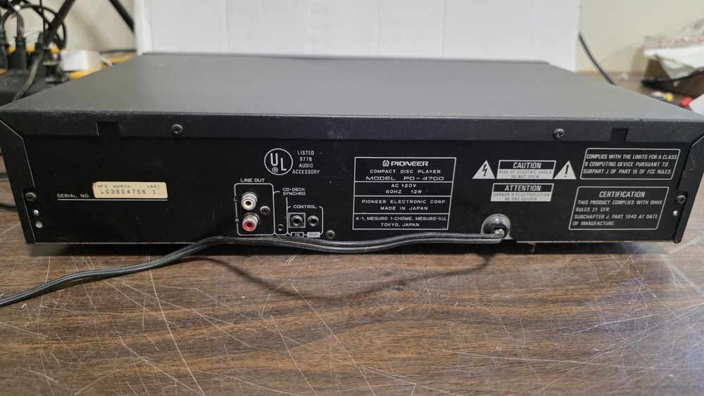 Pioneer PD-4700 CD Player