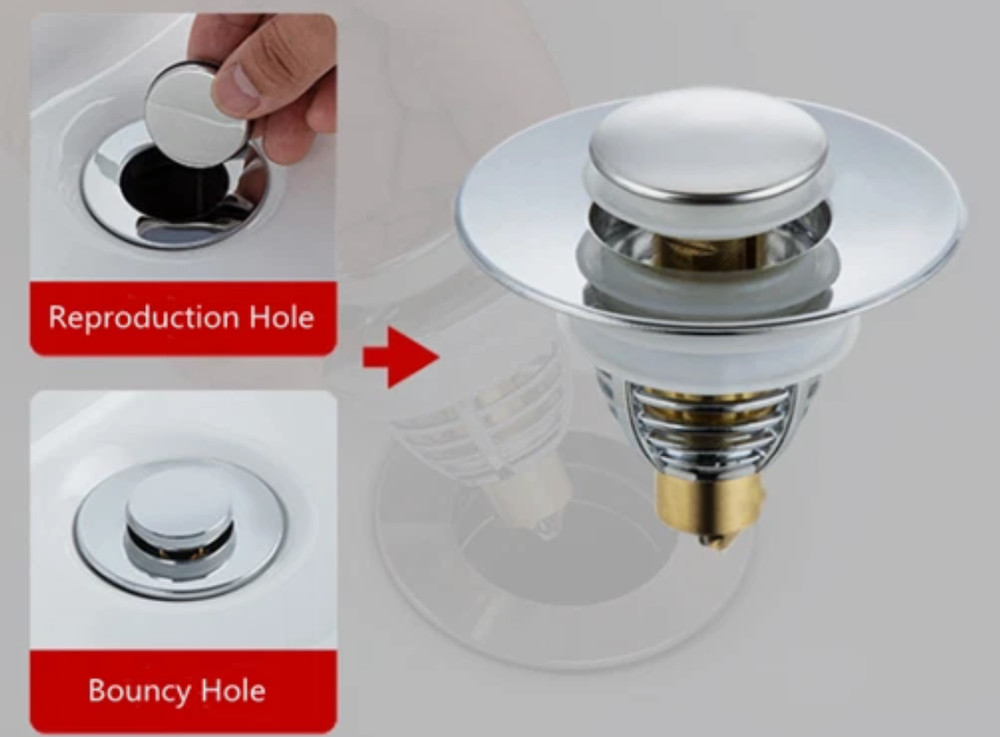 USA Universal Drain Magic Sink Stopper - Instantly Replace Broken Stoppers