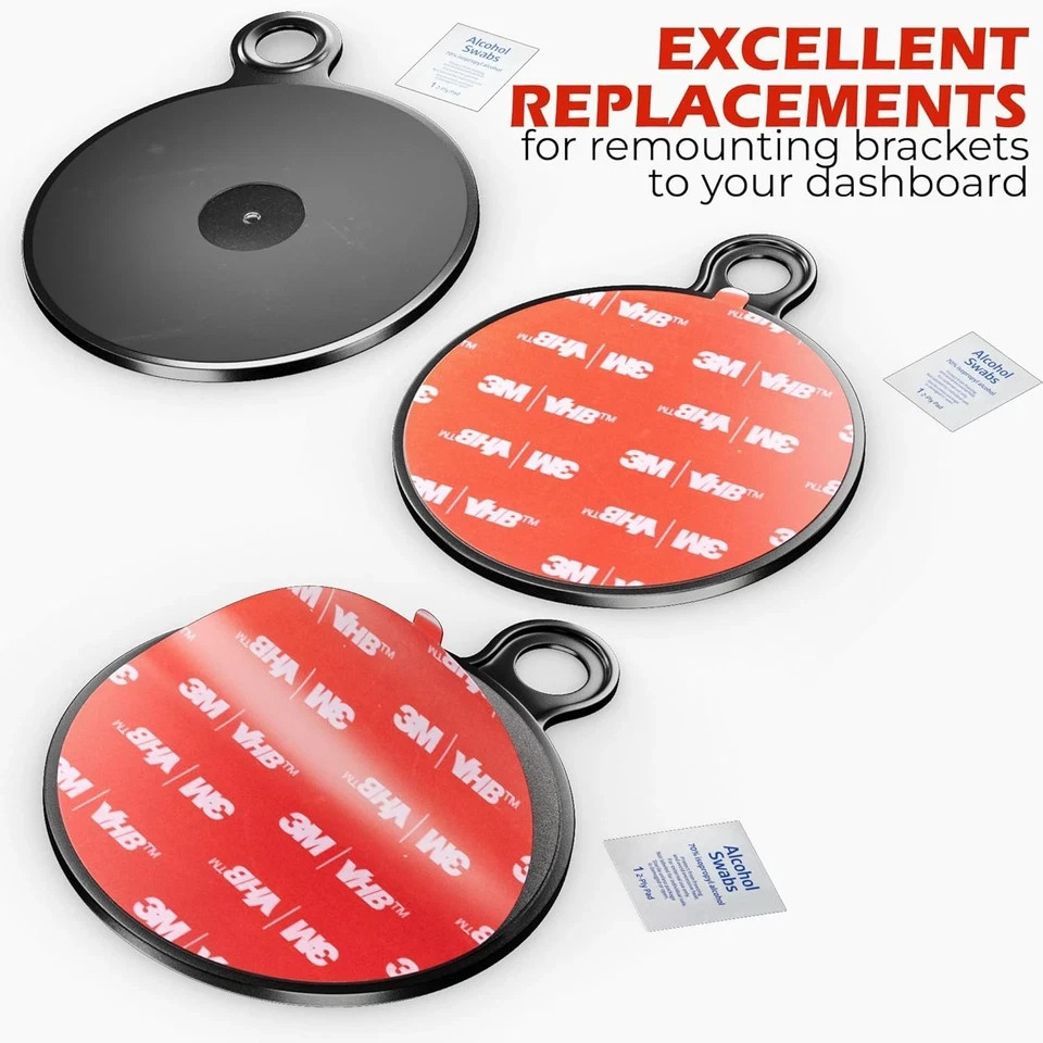 Dashboard Pad Mounting Disk for Suction Cup - 3M Phone Car Mount Adhesive Replac