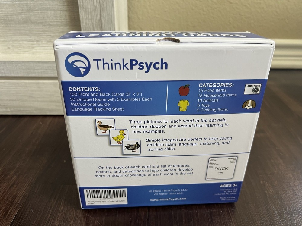 ThinkPsych Language Learning Cards Level 1-First Nouns