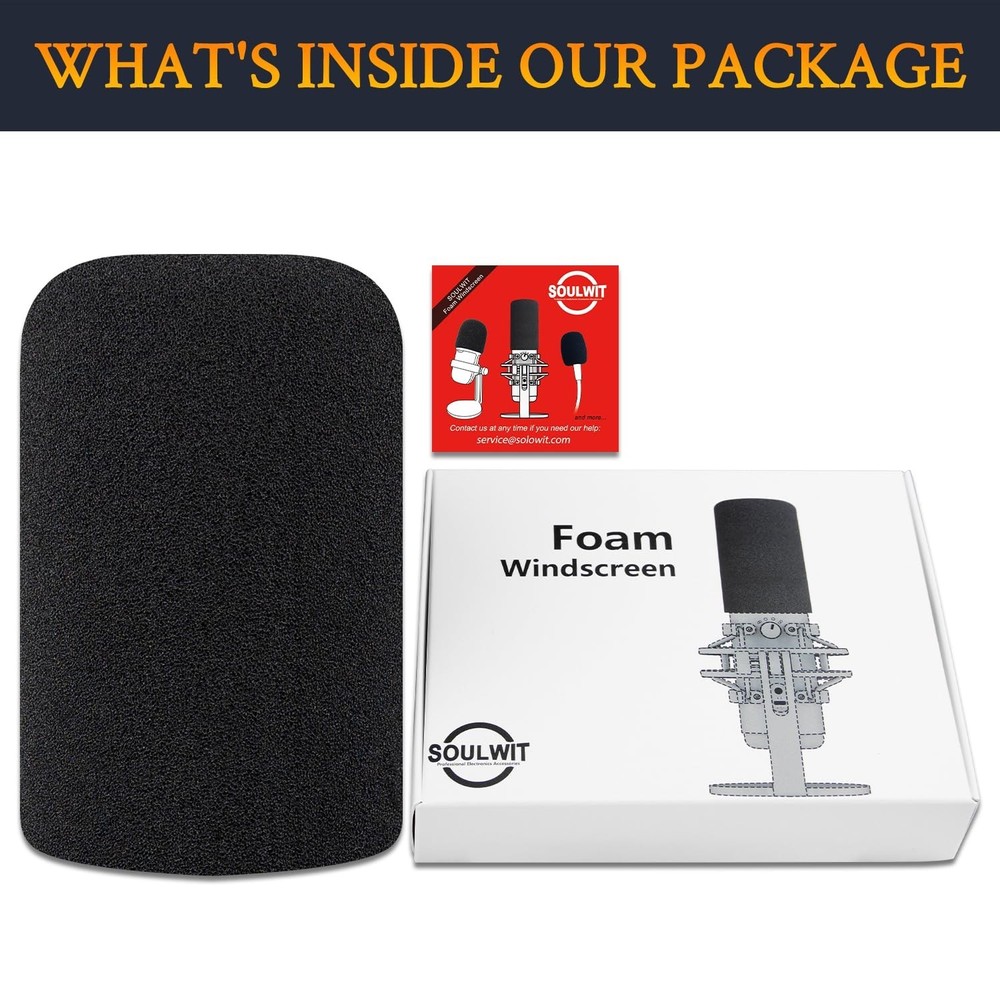 SOULWIT Protective Microphone Foam Cover Pop Filter for HyperX QuadCast/QuadC...
