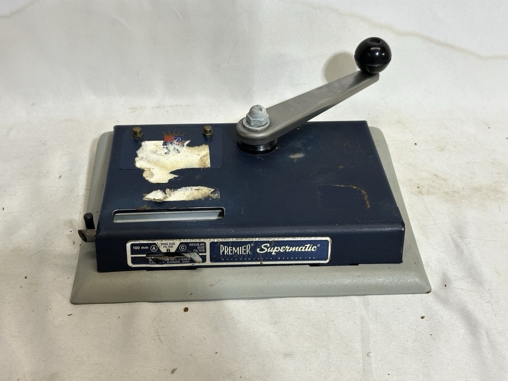 PREMIER Supermatic Cigarette Injector Machine Makes 100mm Regular & King. Used