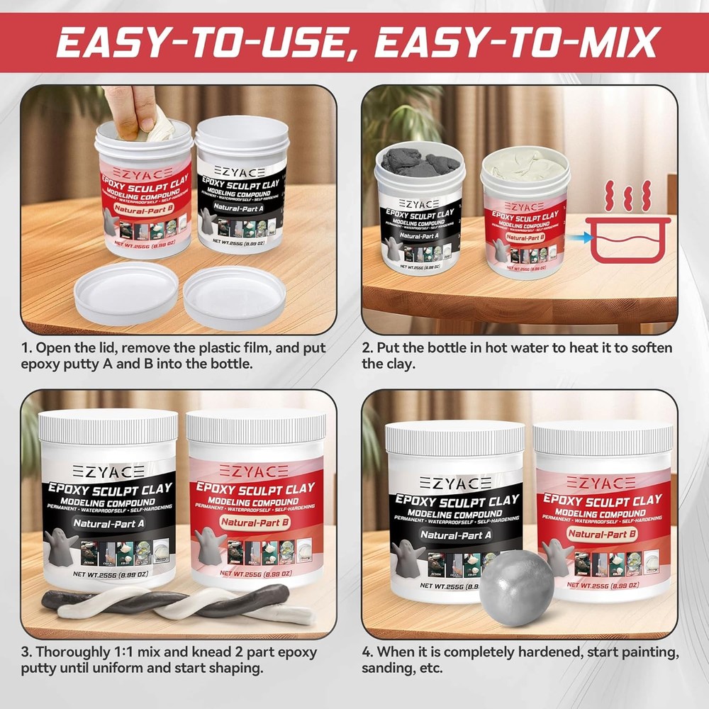 Epoxy Clay, Magic Sculpt 2 Part Modeling Compound 1 Pound, nature
