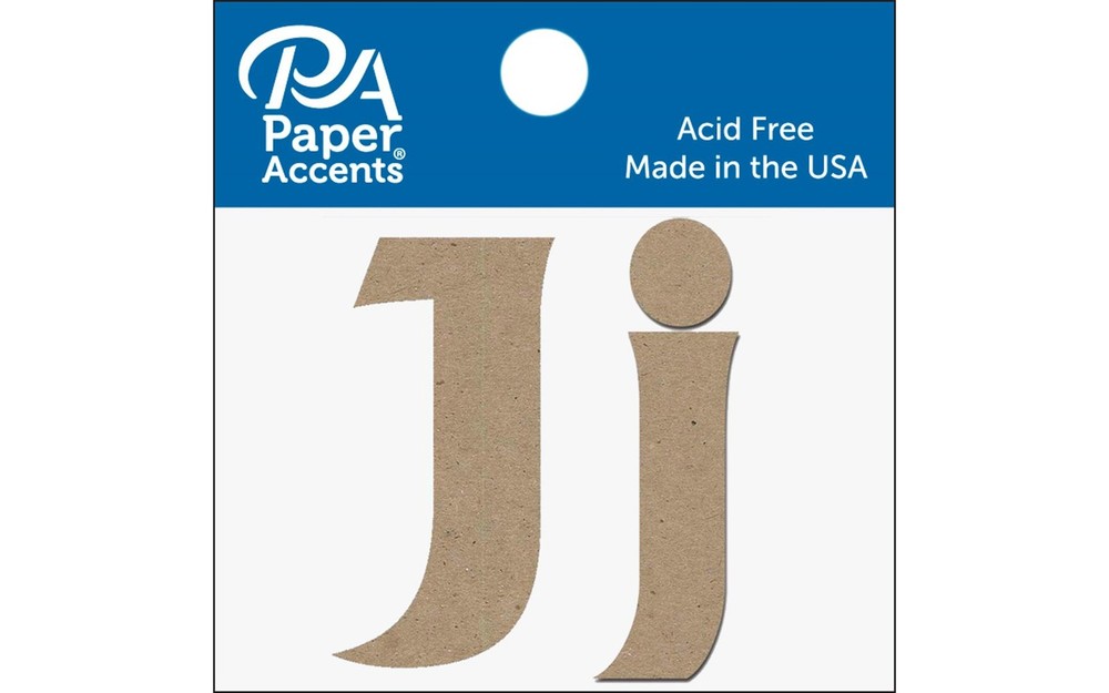 Chipboard Letter 2" Jj 2pc Natural