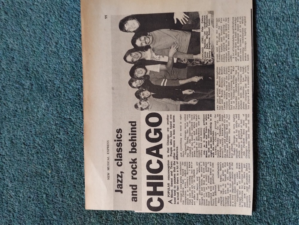 Sk15 Ephemera 1970 Pop Article Chicago