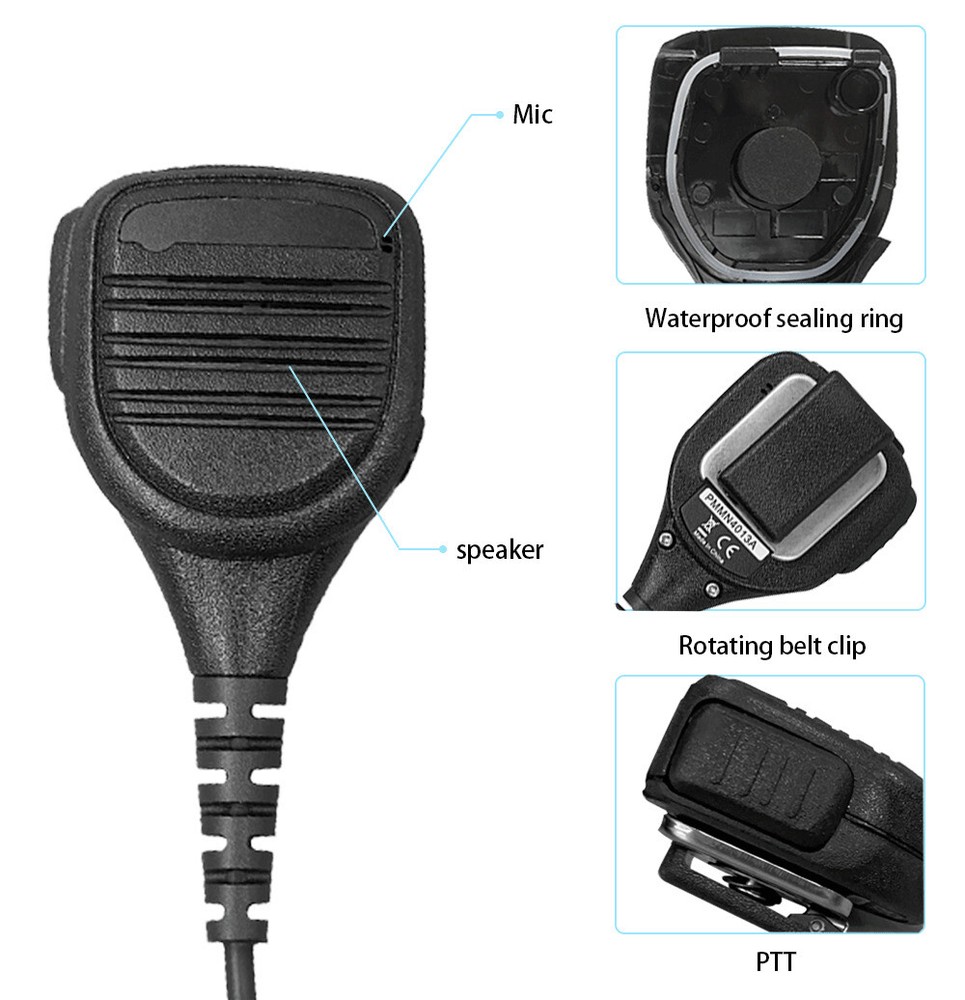 Replacement For PMMN4013 Remote Speaker Microphone Fits CP200 CP200D CLS1410