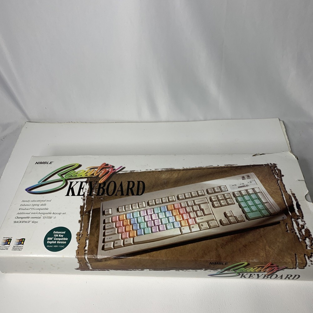 Vintage Nimble Beauty Keyboard For Windows 95