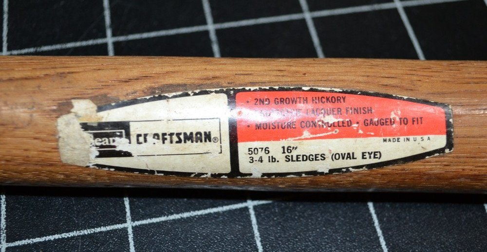CRAFTSMAN - 16" SLEDGE HAMMER HANDLE - NEW OLD STOCK