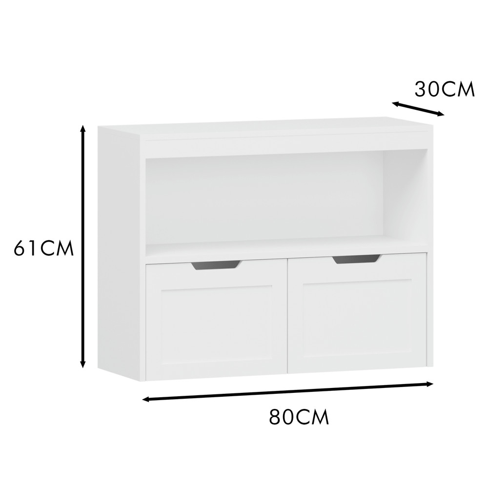 Book Organizer, toy Storage Cabinet Organizer, White