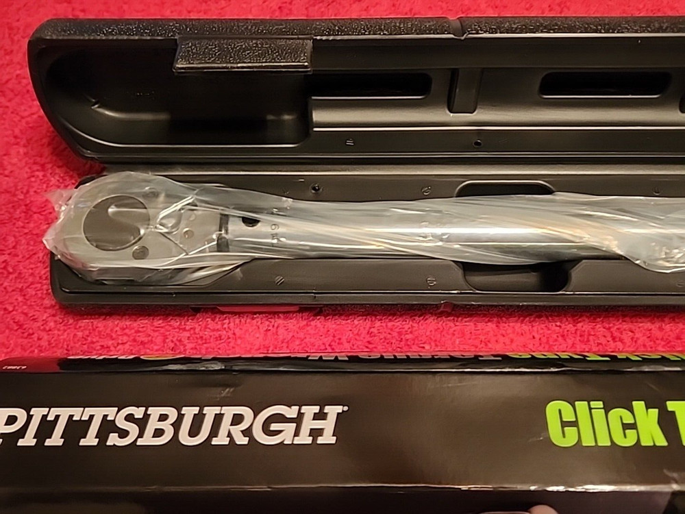 Pittsburgh 1/2" Torque Wrench Snap Socket Pro Drive Click Type Ratcheting New