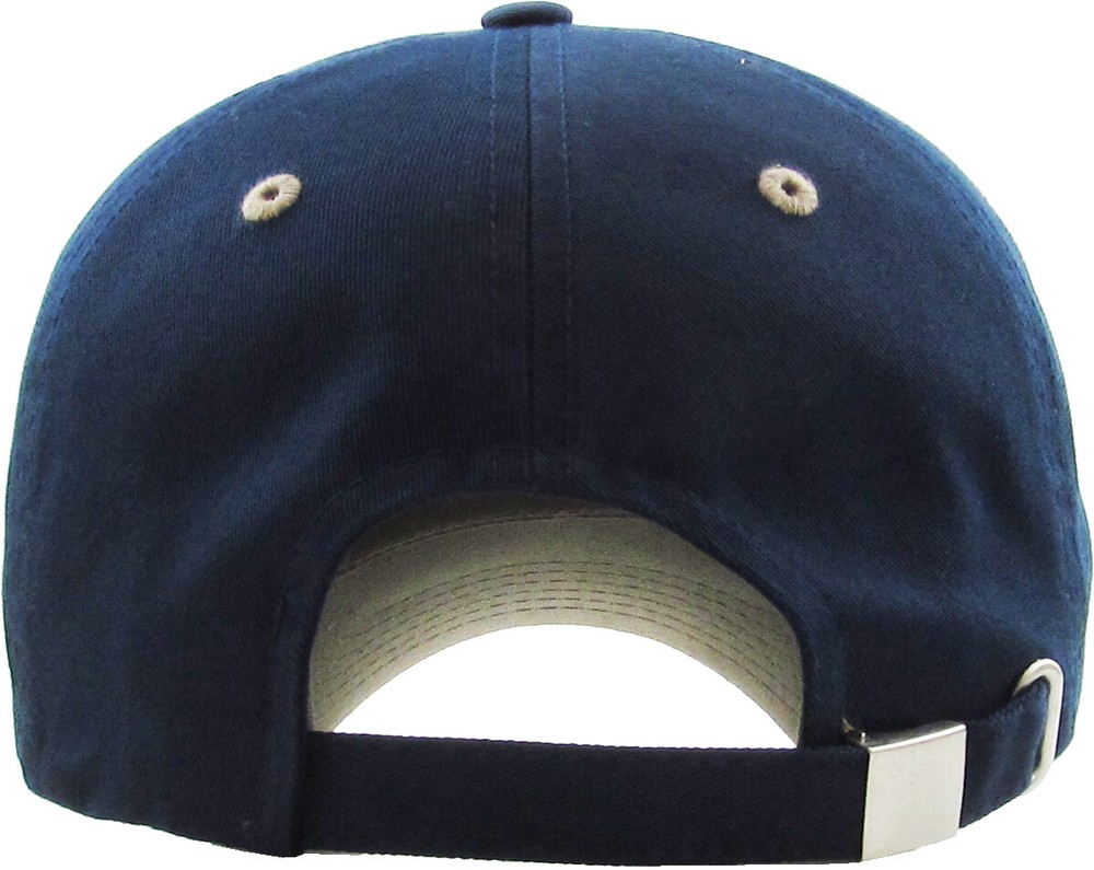 ABC Letter Embroidery INITIAL Navy Dad Hat Baseball Cap Adjustable