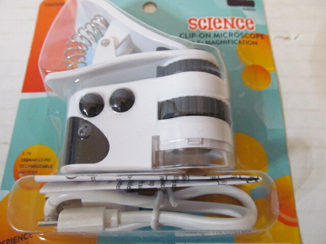Smartphone Clip-On Science Microscope with 61.5x Magnification