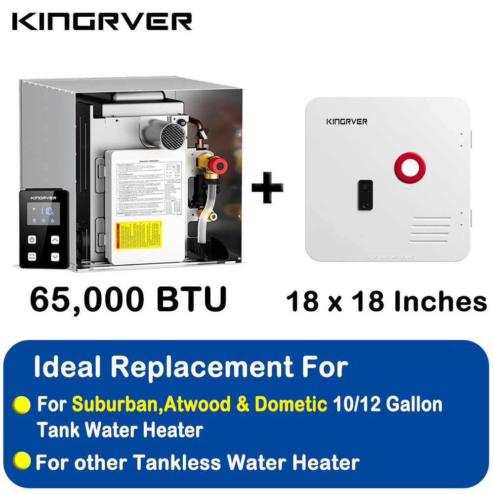 Instant Propane Gas RV Hot Water Heater With 18"x18" Door Fit For All RVs