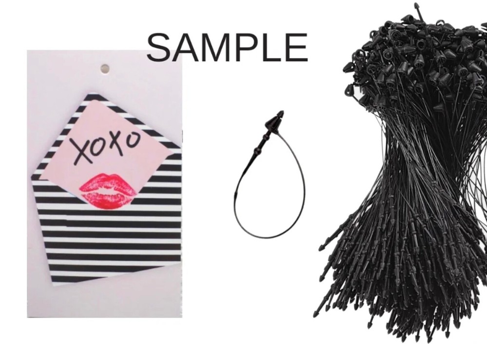 300 MERCHANDISEHANG TAGS ACCESSORY TAGS PRICE TAGS WITH 300 PLASTIC LOOP LOCKS