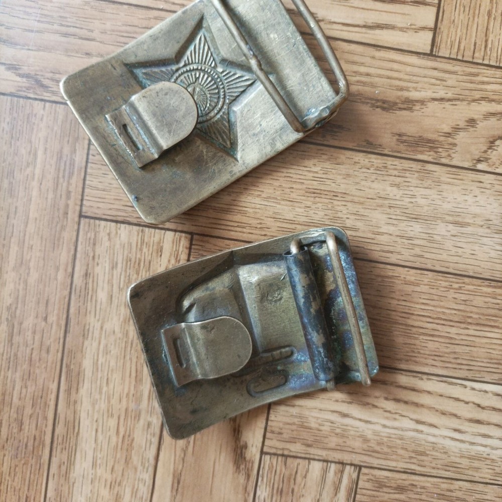 Vintage brass belt buckle Soviet