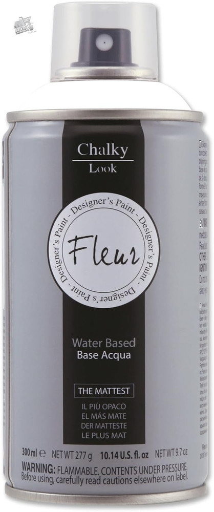 FLEUR Chalk Paint Spray, Extra Matte, Odorless Water, Multisuper