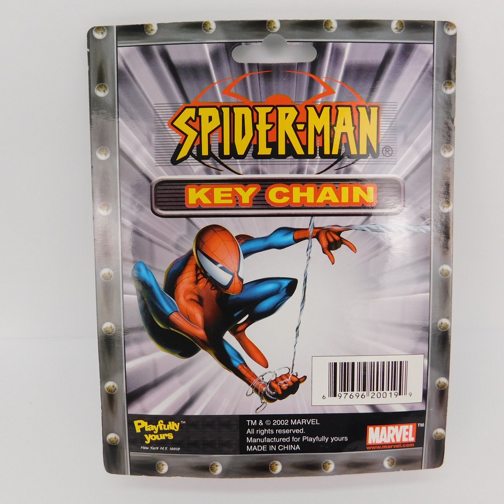 2002 Marvel Spider-Man Keychain / Keyring Web Climber Playfully yours Sealed