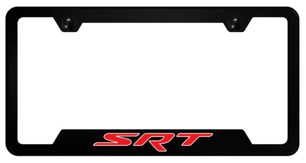 Dodge SRT Black Polycarbonate Notched License Plate Frame Official Licensed