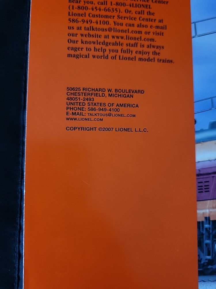 Lionel 2007 Train Catalog Volume 1