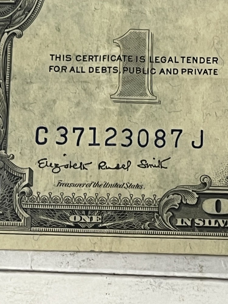 1935 G $1 Silver Certificate C - J