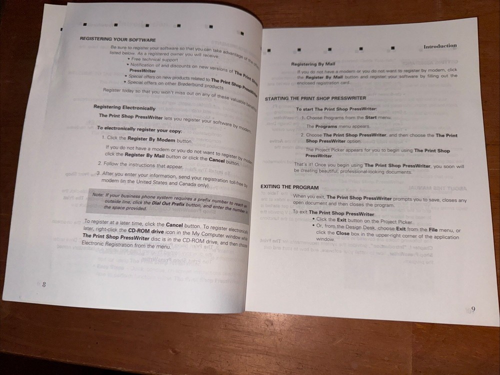 The print shop Press Writer User’s Guide Version For Windows CD-ROM