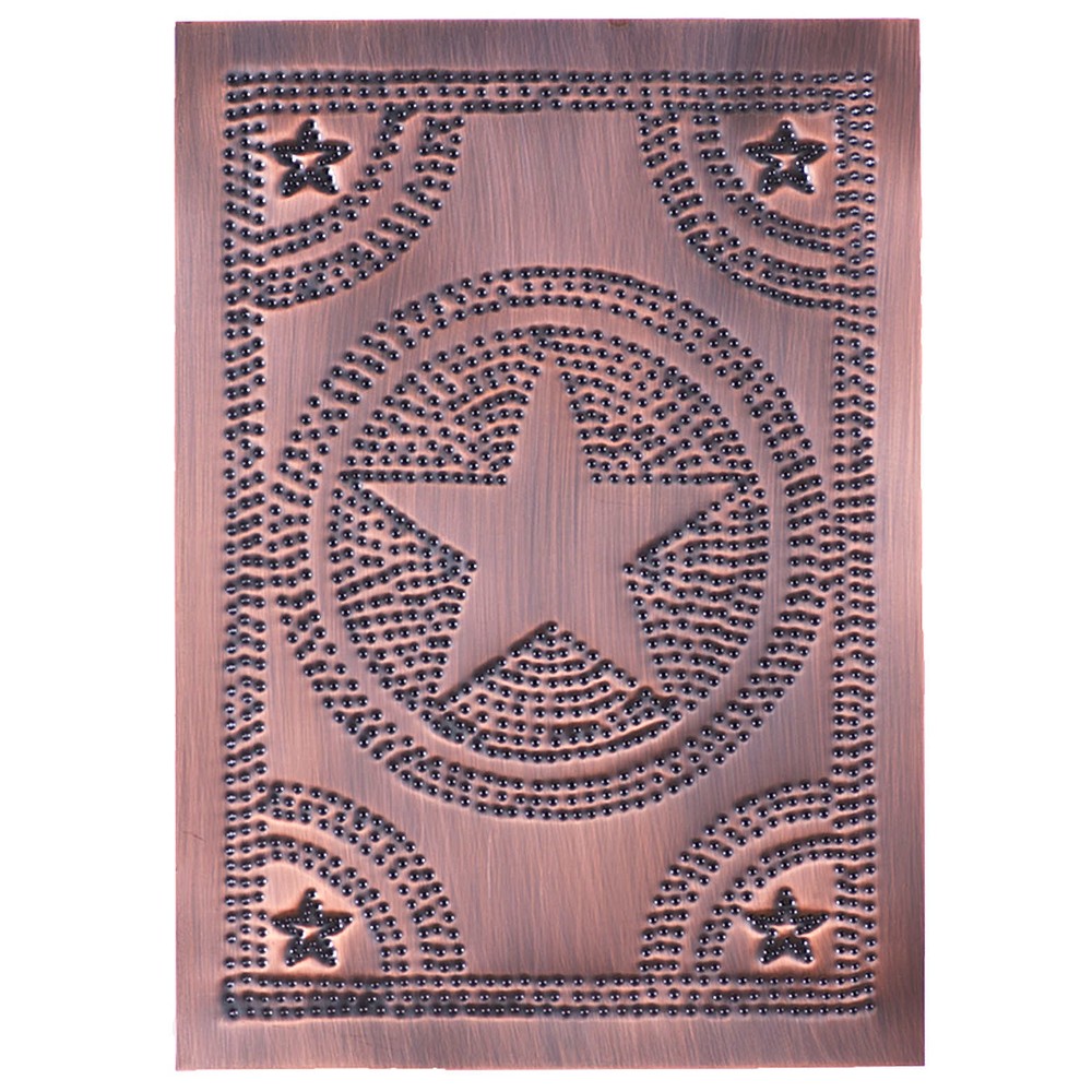 4 Solid Copper Cabinet Panels in regular Star