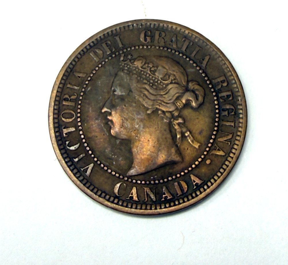 1876 H Canada Large Cent