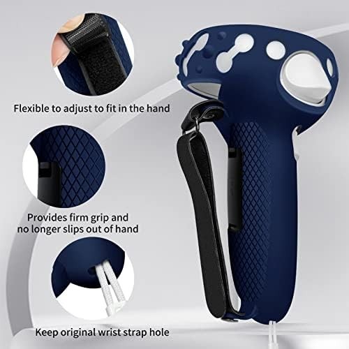 Controller Grips for Oculus Quest 2, Extended Silicone VR Grips Cover Protector