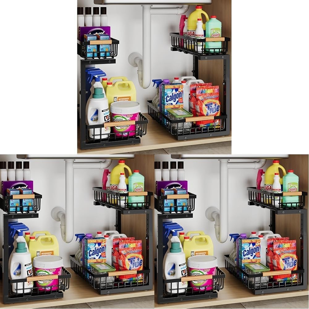 Under Sink Organizer Storage Families Pull Out Storage Undersink Organizers