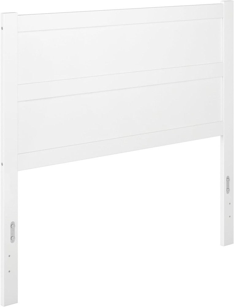 , Noho Solid Wood Panel Headboard, Full, White