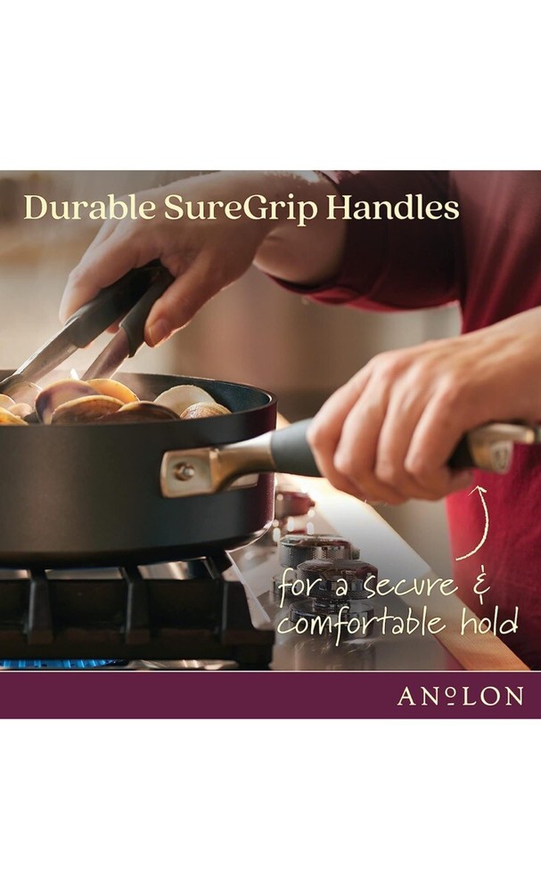 Anolon 84631 Advanced Home 11-Piece Cookware Set - Moonstone