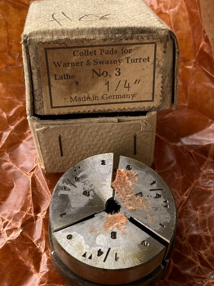 WARNER & SWASEY #3 COLLET PADS HEX 1/4"