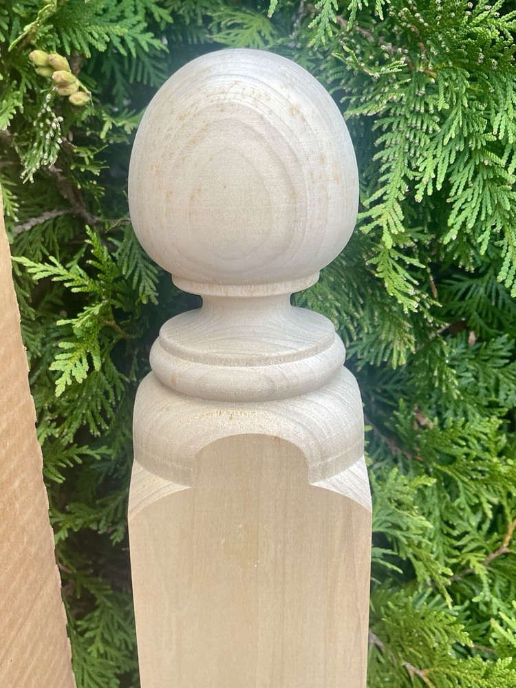 Large New Old Stock Victorian Style Solid POPLAR Newel Post Heavy Architecture