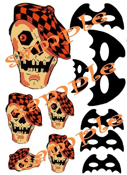 Halloween Masks Waterslide Decals