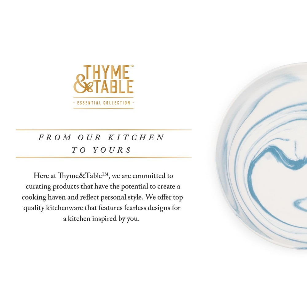 Thyme & Table Gray Marble Ceramic Salad Plate