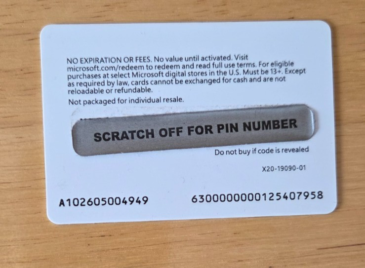 Microsoft Xbox Gift Card (Physical Delivery) $10