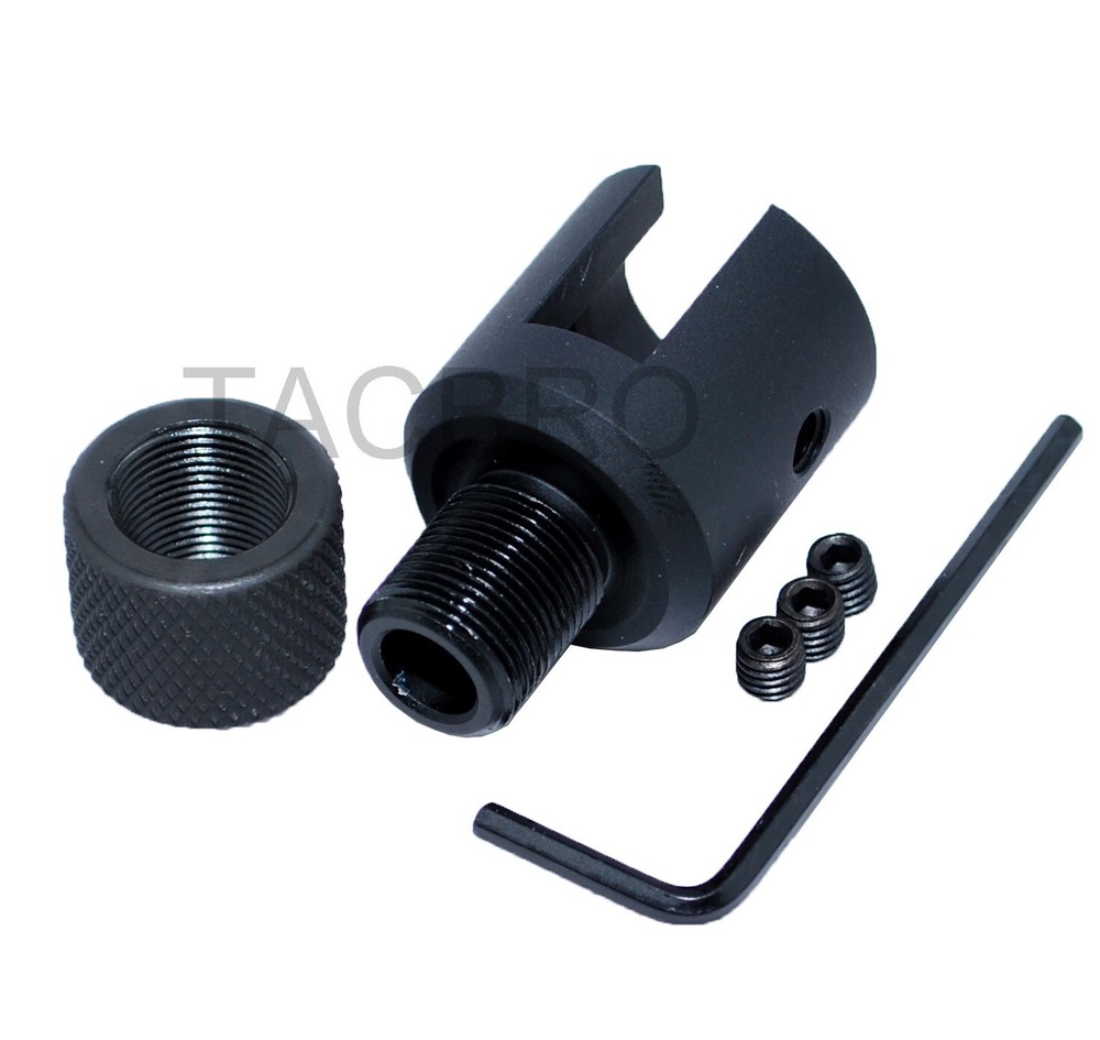 Black Anodized Aluminum Muzzle Adapter Set for Standard Ruger 1022 10/22