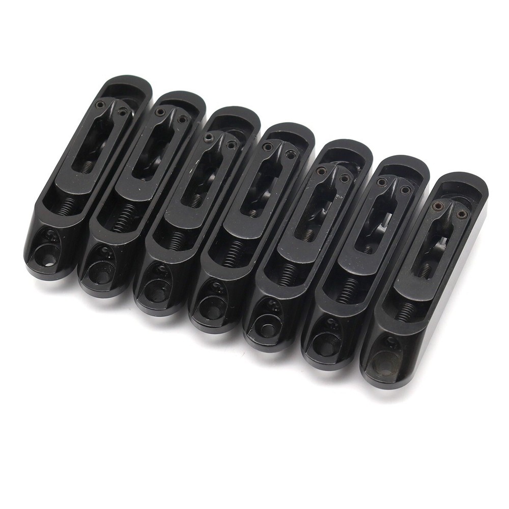 7 Strings Heavy Duty Individual Bass Bridge Single String Bridge Saddles Black