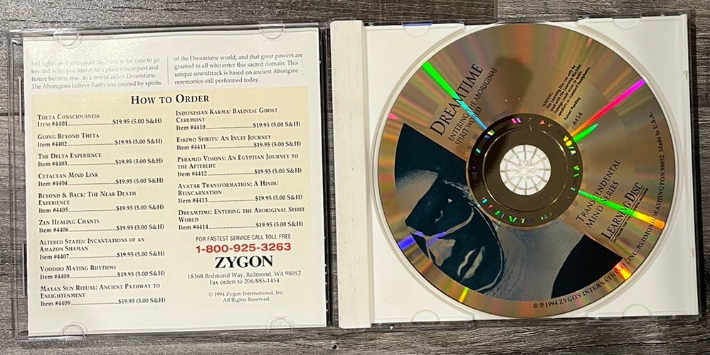 Zygon Learning Machine Software Disc Transcendental Mind Dreamtime Dream Time