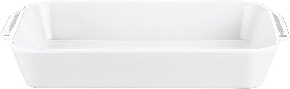 Porcelain Extra Deep Rectangular Roaster with Ears, Extra Large - 15-By-10-By-3-