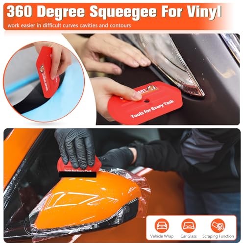 Vinyl Wrap Tools, 6 PCS Car Wrap Kit Application Tools Includes Utility 23 PCS