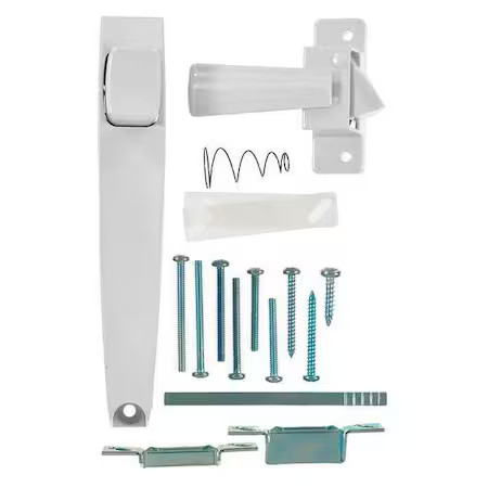Wright Products V333wh Push Button Latch, White