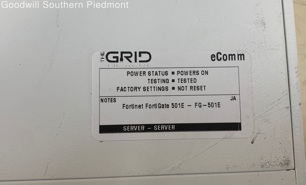 Fortinet FortiGate 501E-FG-501E Firewall Security Appliance - Tested